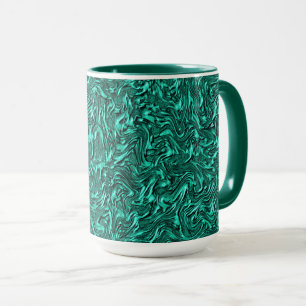 Taza Parecer una pintura verde jade texturizada