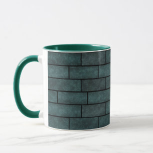 Taza Pared de ladrillos abstractos piedra estampado orn