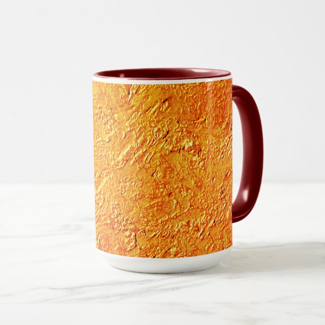 Taza Parede derroituosa com textura amarela e laranja (Anverso derecho)