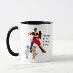 Taza Pareja bailarina Tango y perros bailarines café ta