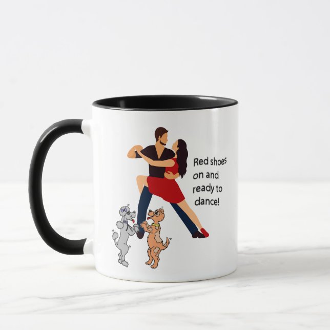 Taza Pareja bailarina Tango y perros bailarines café ta (Izquierda)