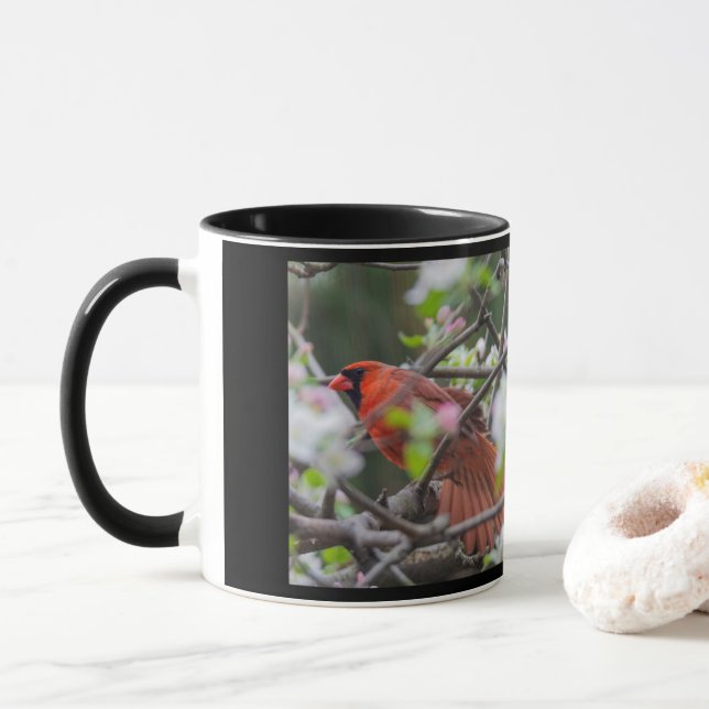 Taza Pareja de Cardenales Songbird (Con donut)