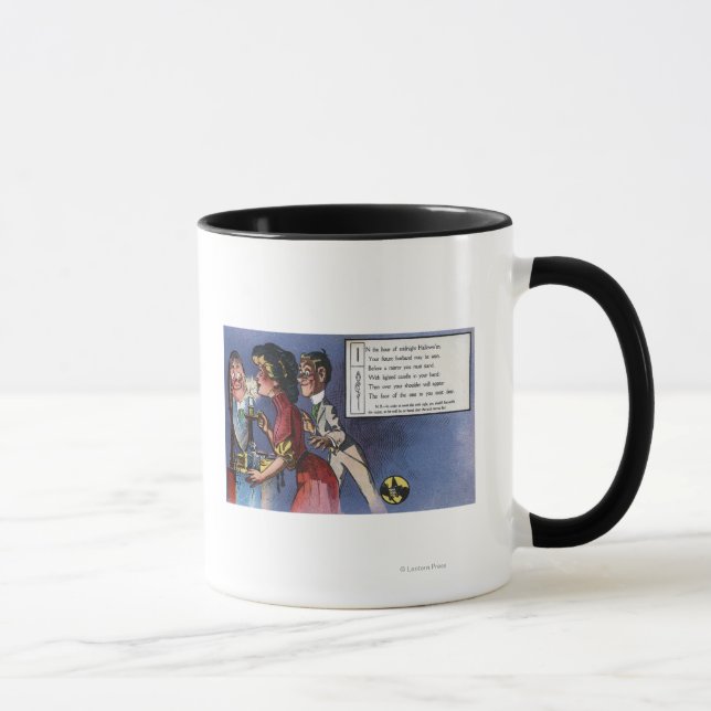 Taza Pareja de hombre y mujer en la luz de las velas (Derecha)