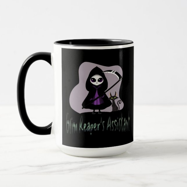 Taza Pareja de Parca de Grim Reaper adorable (Izquierda)