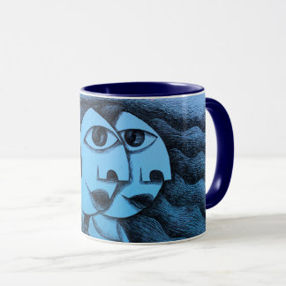 Taza Pareja, hombre y mujer de perfil
