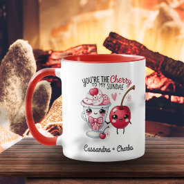 Taza Pareja personalizada "Cherry to My Sundae"