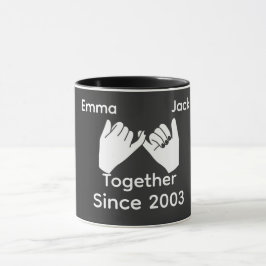 Taza Pareja personalizada con nombres y año personaliza