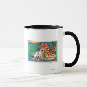 Taza Pareja personalizado con equipo de tenis