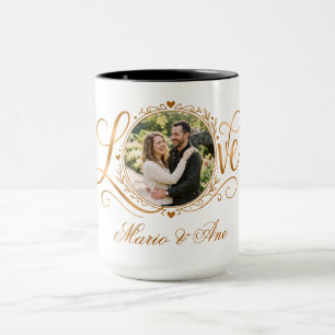 Taza Pareja Romántica Aniversario de Boda Personalizado