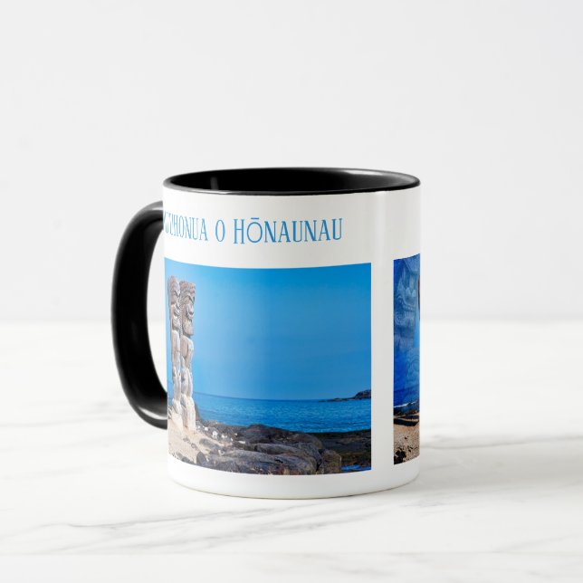 Taza Pareja y Espíritus Tiki, Isla Grande, Hawái, (Anverso izquierdo)