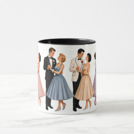 Taza Parejas de la noche de graduación de los 50