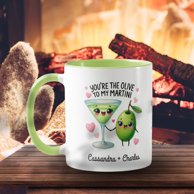 Taza Parejas divertidas dan Personalizado de "Olive To  (Fun Couples Gift "Olive To My Martini" Custom Mug)