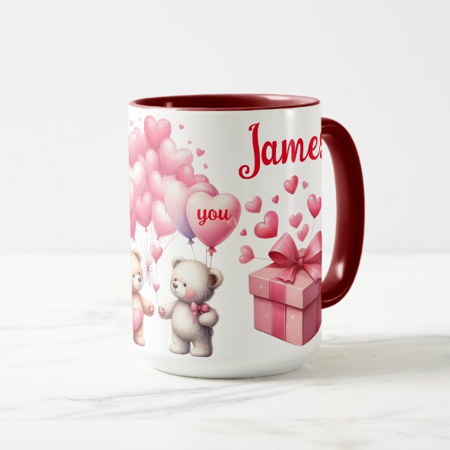 Taza Parejas Enamoradas Osos De Teddy (Anverso derecho)