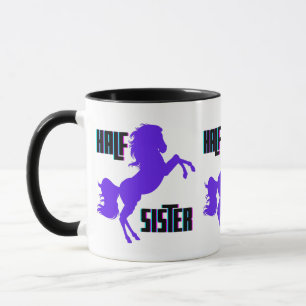 Taza Parentesco De Pony Púrpura De Mitad De Hermandad
