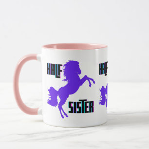 Taza Parentesco De Pony Púrpura De Mitad De Hermandad