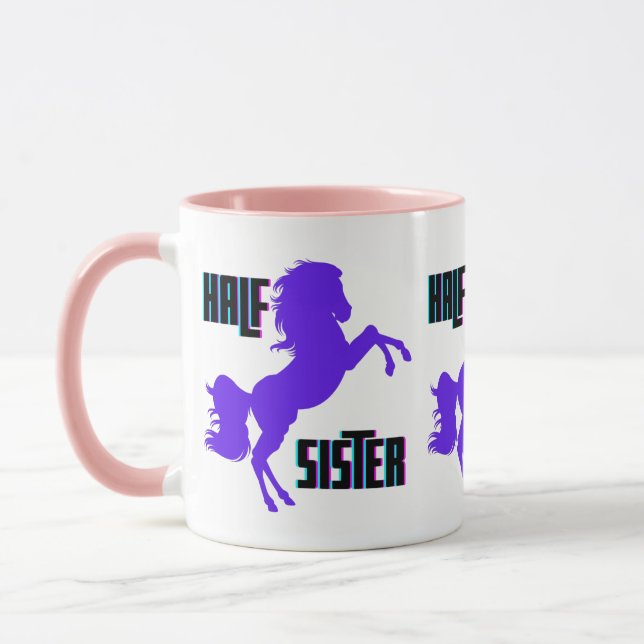 Taza Parentesco De Pony Púrpura De Mitad De Hermandad (Izquierda)