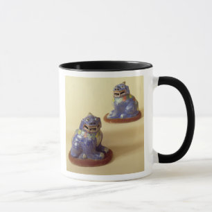 Taza Pares de perros chinos del cloisonne, siglo XVIII