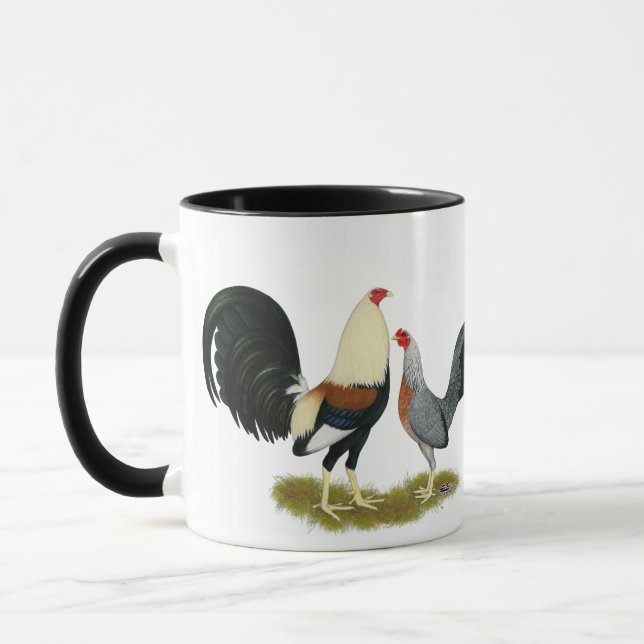 Taza Pares grises de las aves de juego (Izquierda)