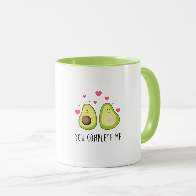 Taza Pares lindos del aguacate, aguacate, amor, regalo, (Anverso derecho)