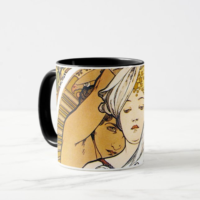 Taza París 1900, Alphonse Mucha (Anverso izquierdo)