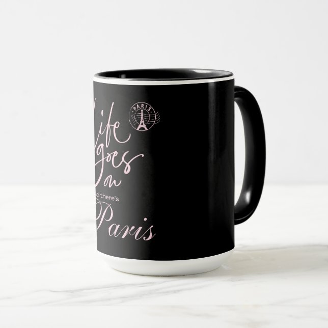 Taza París rosa, & negro  (Anverso derecho)