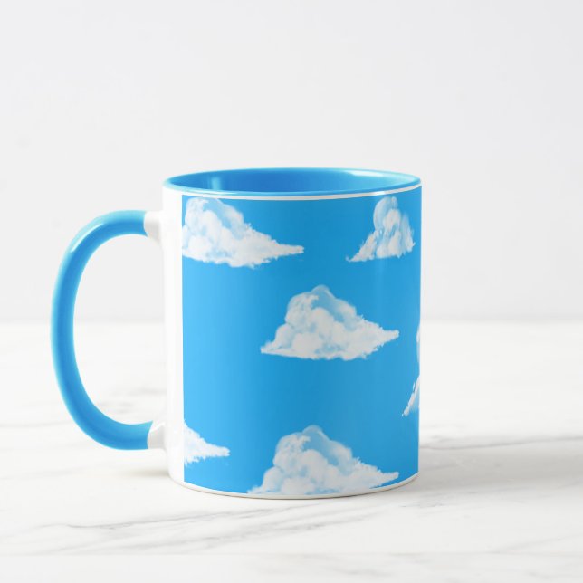 Taza paro azul cielo simple (Izquierda)