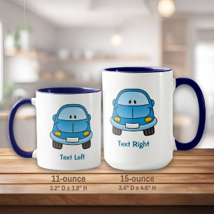 Taza Paro de coche de personalizado azul