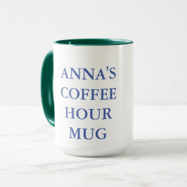 Taza Paro de hora de café de la iglesia con cruz