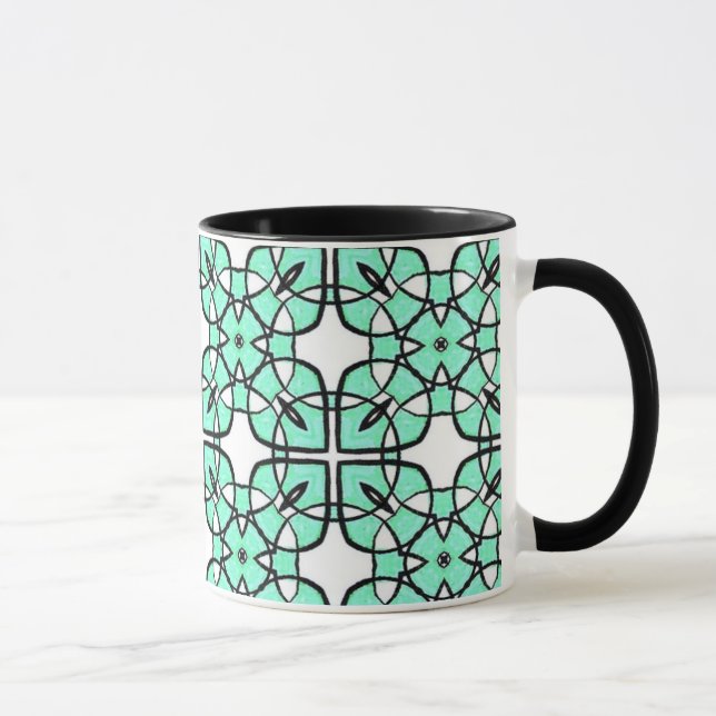 Taza Paro de los bucles turquesa (Derecha)