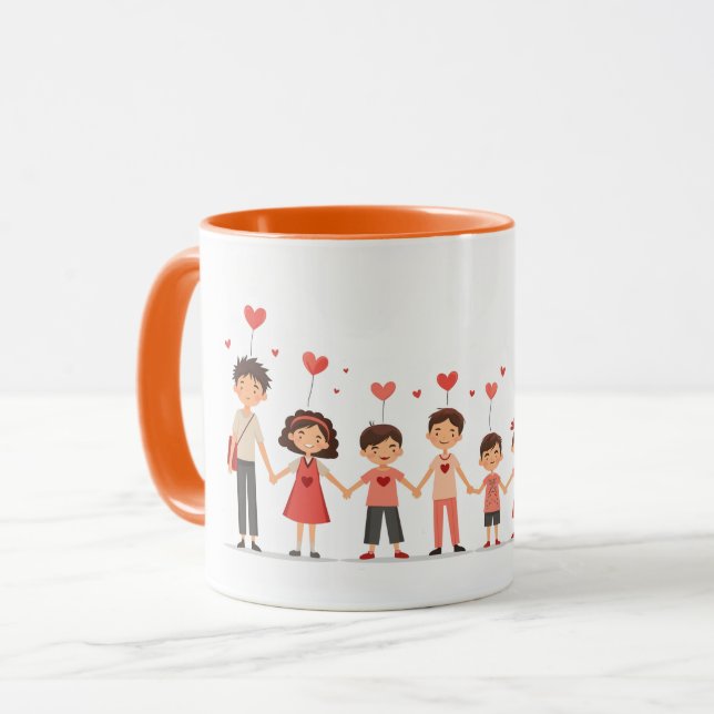 Taza paro de personajes de familia (Anverso izquierdo)