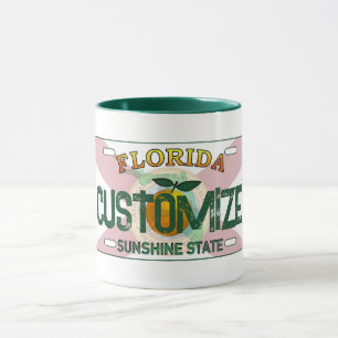 Taza paro de placa de la placa de la bandera de Florida