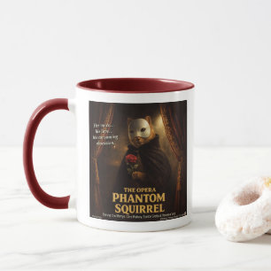 Taza Parodia de la Ópera del Fantasma de la Ardilla
