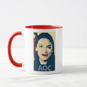 Taza Parodia política del poster de Alexandría Ocasio