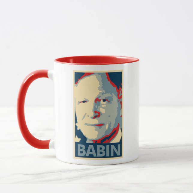 Taza Parodia política del poster de Brian Babin (Izquierda)
