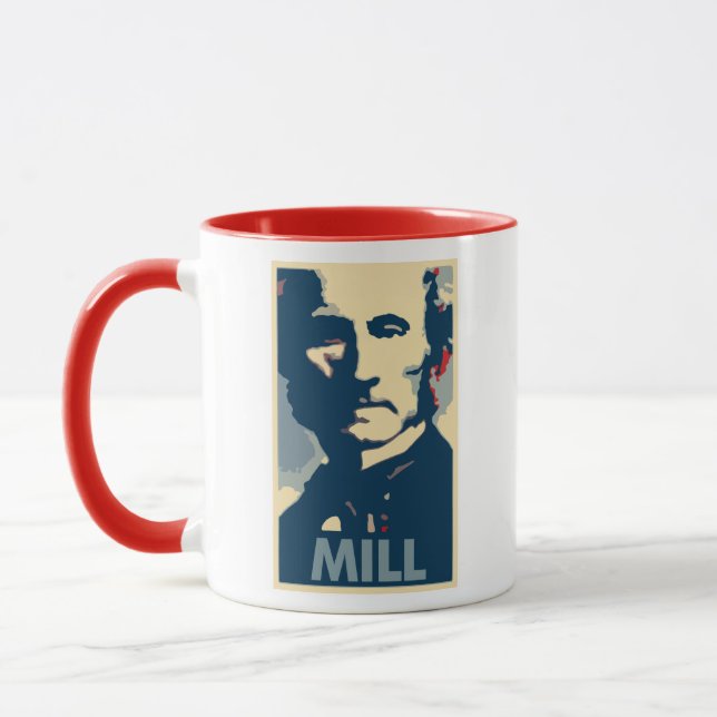 Taza Parodia política del poster de John Stuart Mill (Izquierda)