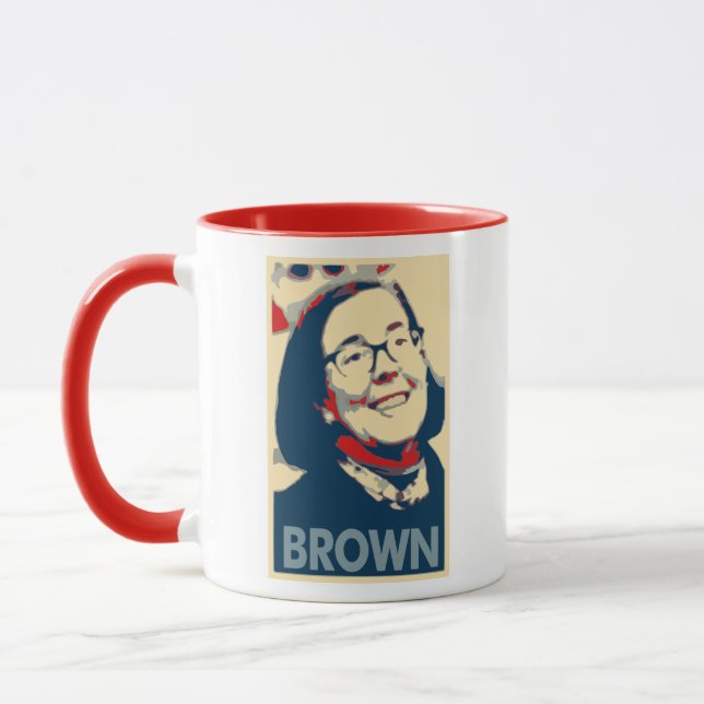 Taza Parodia política del poster de Kate Brown (Izquierda)