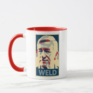 Taza Parodia política del poster de la soldadura de