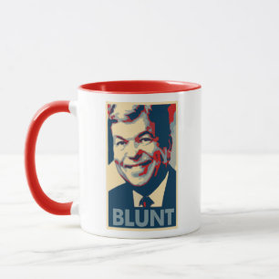 Taza Parodia política del poster de Roy Blunt