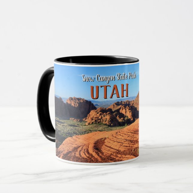 Taza Parque de estado del barranco de la nieve Utah (Anverso izquierdo)