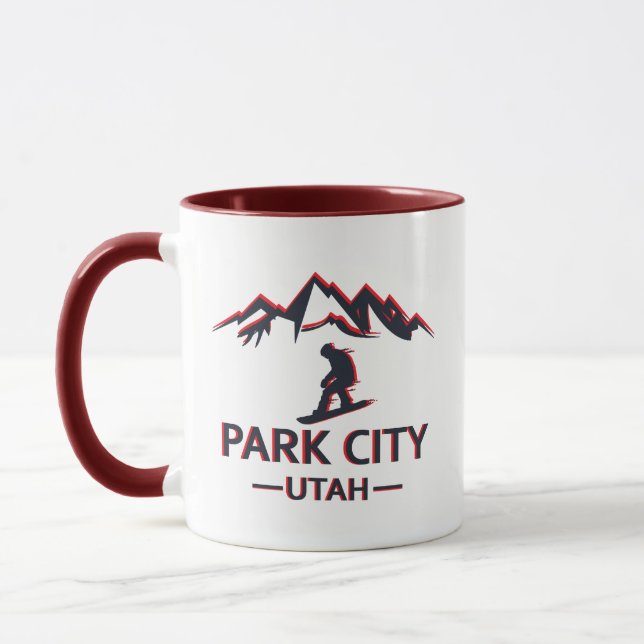 Taza Parque de la ciudad de Utah snowboard (Izquierda)