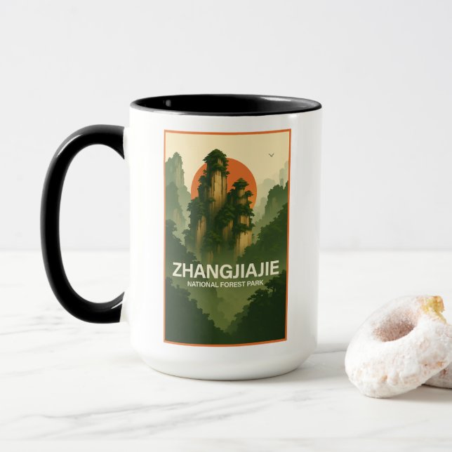 Taza Parque forestal nacional Zhangjiajie (Con donut)