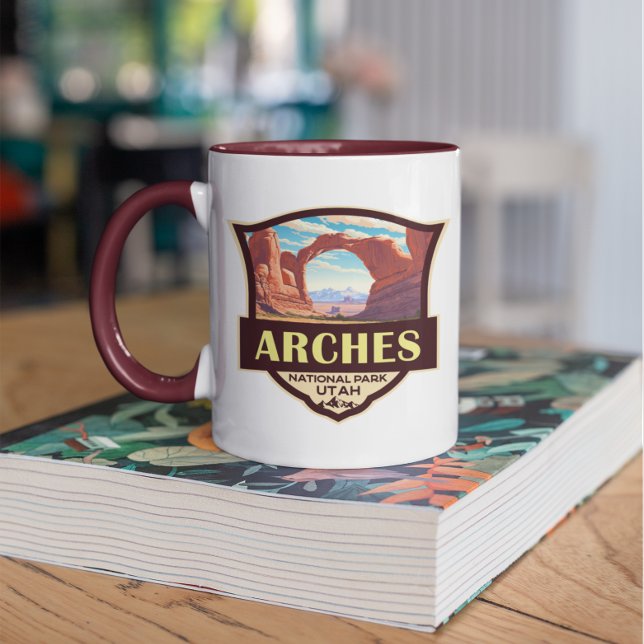 Taza Parque nacional Arches Ilustracion Retro (Subido por el creador)