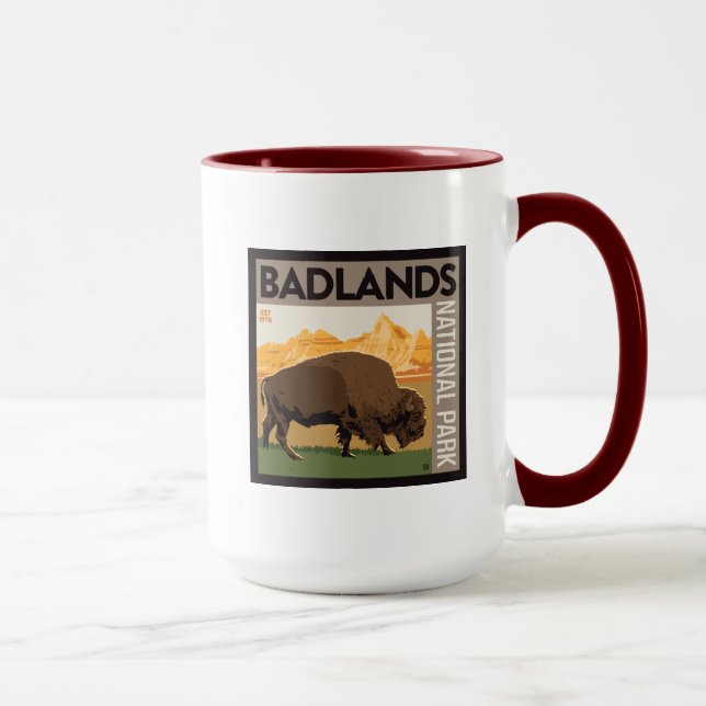 Taza Parque nacional Badlands | Búfalo (Derecha)