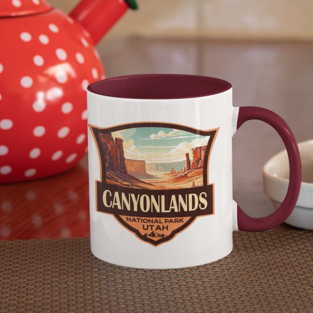 Taza Parque nacional de Canyonlands Ilustracion Retro (Subido por el creador)