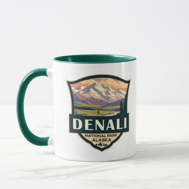 Taza Parque nacional de Denali Ilustracion Viaje Viaje  (Izquierda)