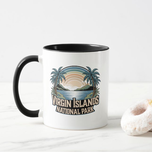 Taza Parque nacional de las Islas Vírgenes (Con donut)