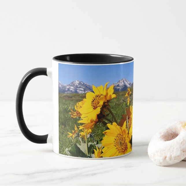 Taza Parque nacional de los Lagos de Waterton Mug (Con donut)