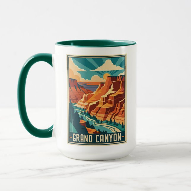 Taza Parque nacional del Gran Cañón Retro (Izquierda)