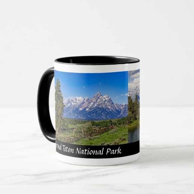 Taza Parque nacional del Gran Tetón, Wyoming - Diseñado (Anverso izquierdo)