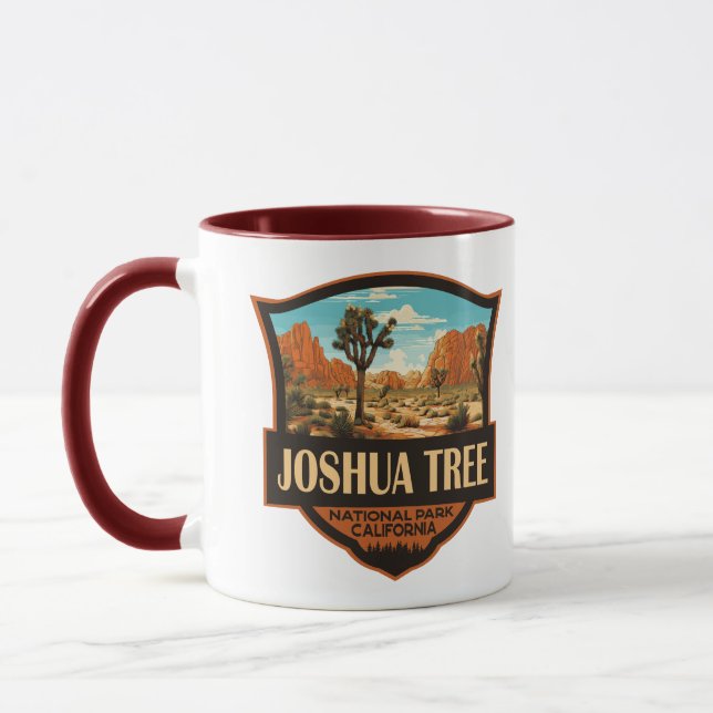 Taza Parque nacional Joshua Tree Ilustracion Retro (Izquierda)